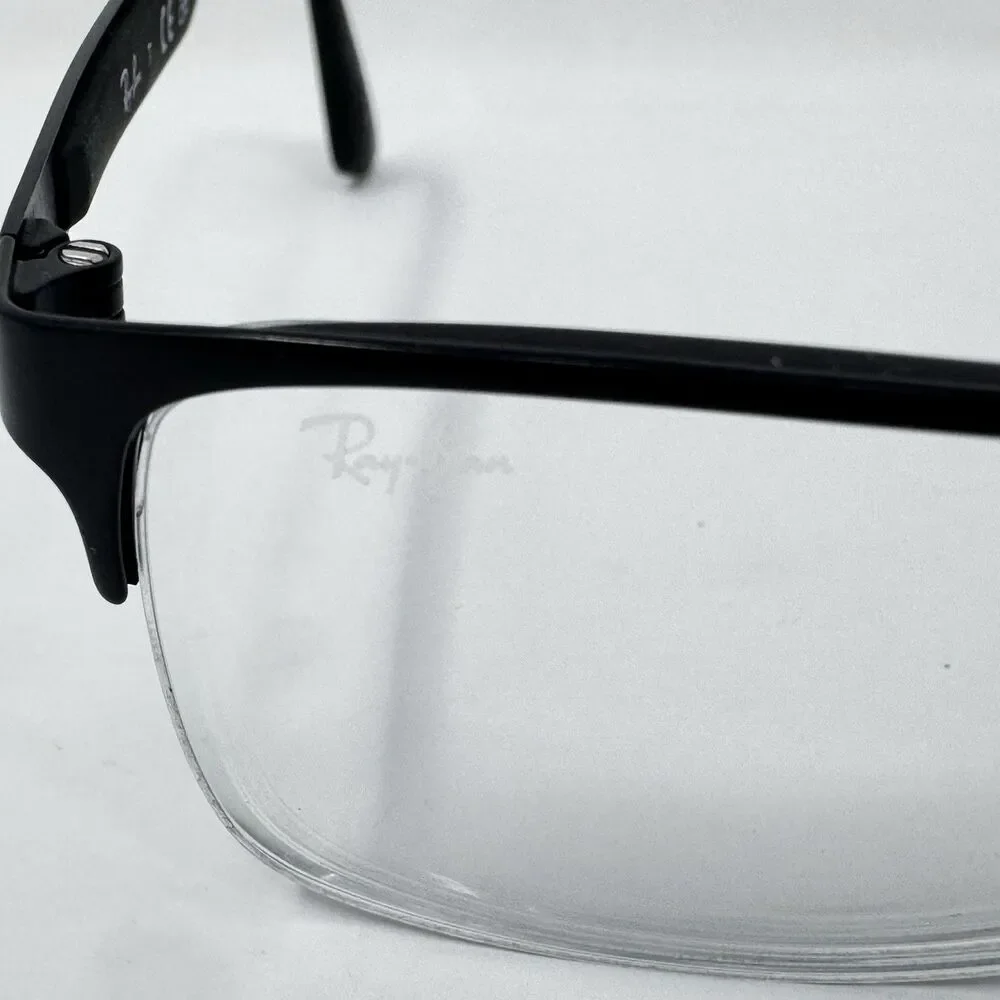 Ray-Ban RB6335 2503 Black Semi-Rimless Eyeglass Frames 54-17-145 Authentic